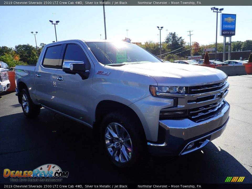 2019 Chevrolet Silverado 1500 LTZ Crew Cab 4WD Silver Ice Metallic / Jet Black Photo #10