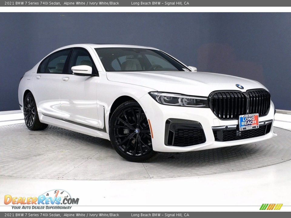2021 BMW 7 Series 740i Sedan Alpine White / Ivory White/Black Photo #19