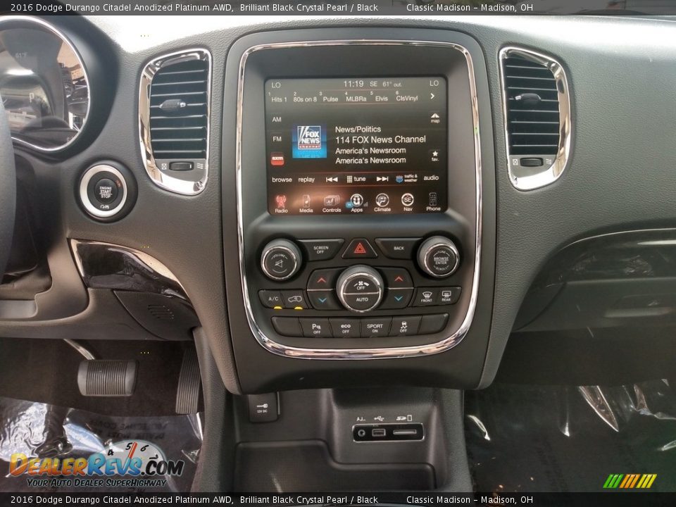 Controls of 2016 Dodge Durango Citadel Anodized Platinum AWD Photo #14