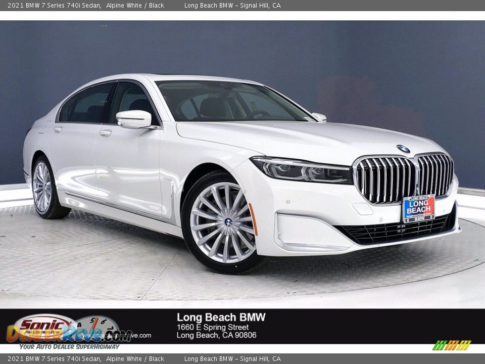 2021 BMW 7 Series 740i Sedan Alpine White / Black Photo #1