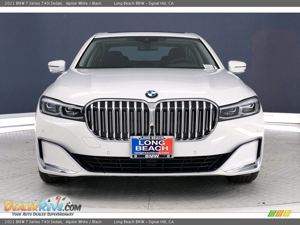 2021 BMW 7 Series 740i Sedan Alpine White / Black Photo #2