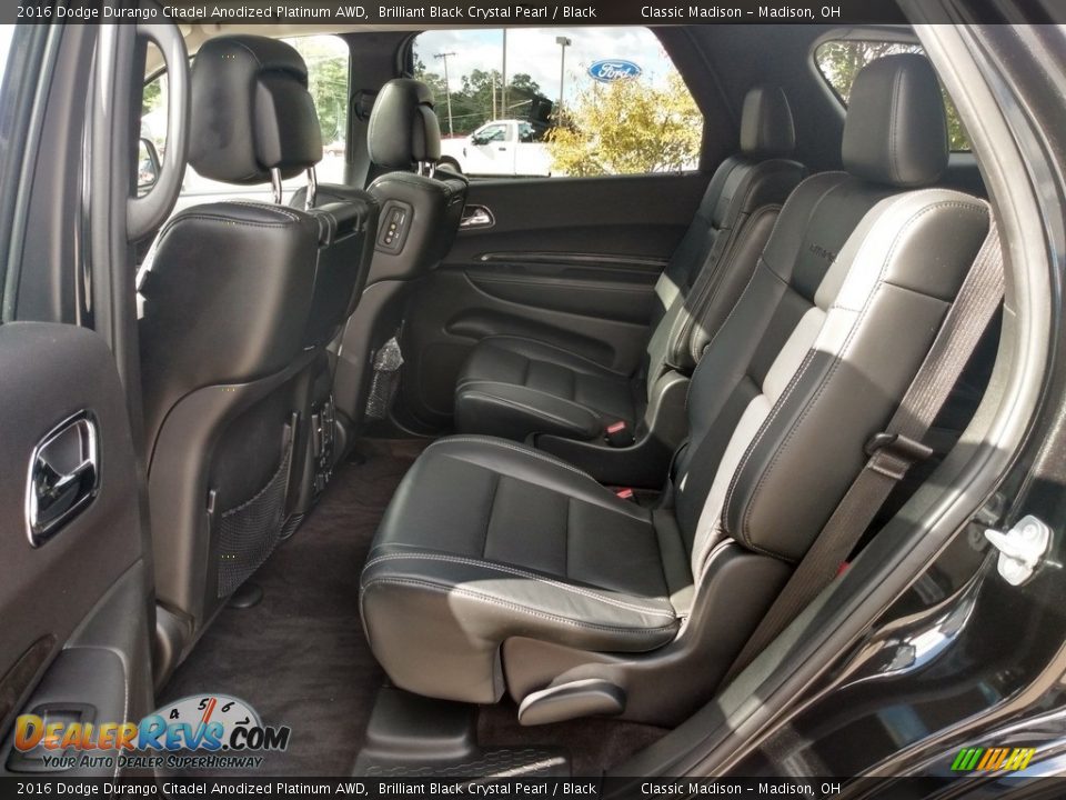 Rear Seat of 2016 Dodge Durango Citadel Anodized Platinum AWD Photo #18