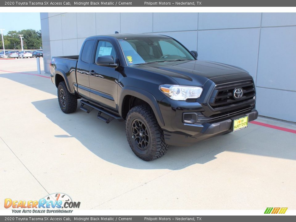 2020 Toyota Tacoma SX Access Cab Midnight Black Metallic / Cement Photo #2