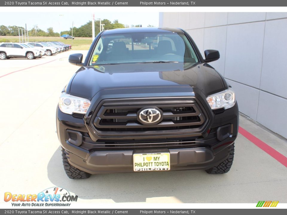 2020 Toyota Tacoma SX Access Cab Midnight Black Metallic / Cement Photo #3