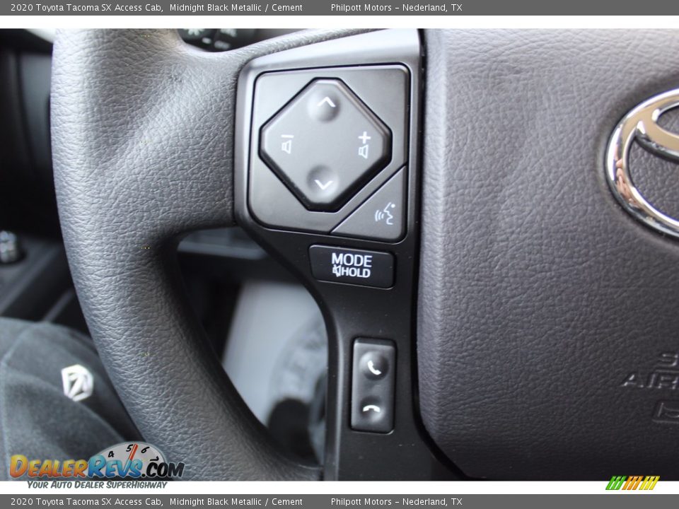 2020 Toyota Tacoma SX Access Cab Midnight Black Metallic / Cement Photo #11