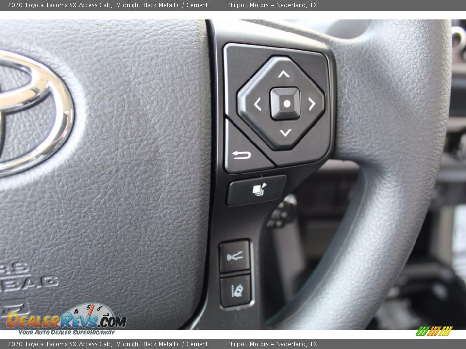 2020 Toyota Tacoma SX Access Cab Midnight Black Metallic / Cement Photo #12