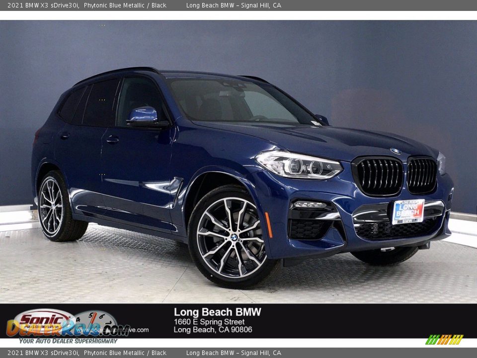 2021 BMW X3 sDrive30i Phytonic Blue Metallic / Black Photo #1