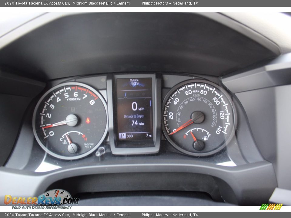 2020 Toyota Tacoma SX Access Cab Midnight Black Metallic / Cement Photo #13