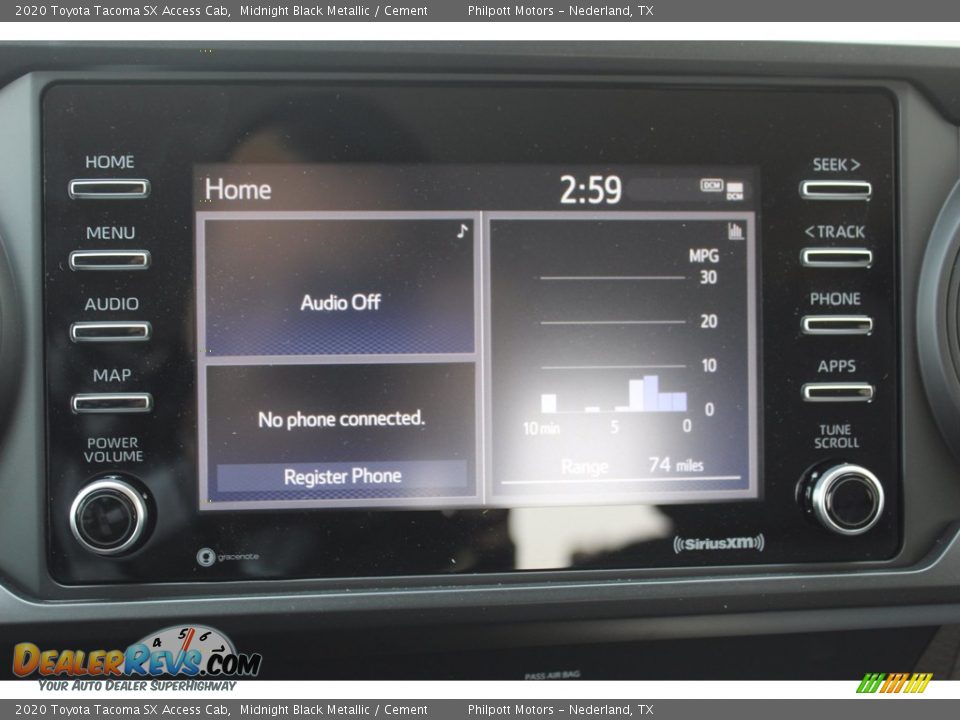 2020 Toyota Tacoma SX Access Cab Midnight Black Metallic / Cement Photo #15