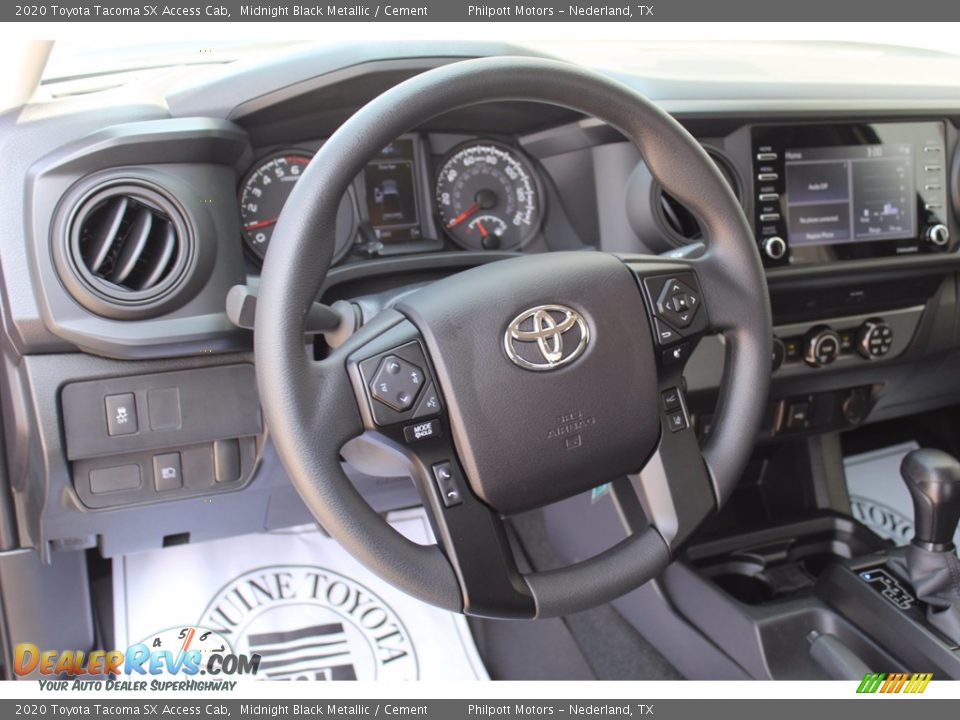 2020 Toyota Tacoma SX Access Cab Midnight Black Metallic / Cement Photo #20