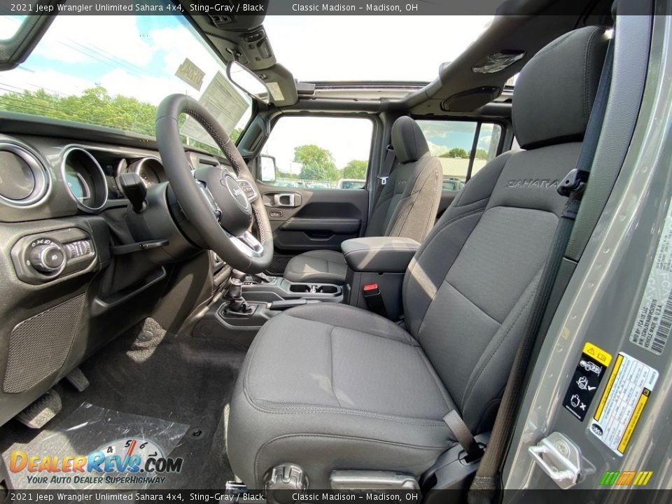 Black Interior - 2021 Jeep Wrangler Unlimited Sahara 4x4 Photo #2