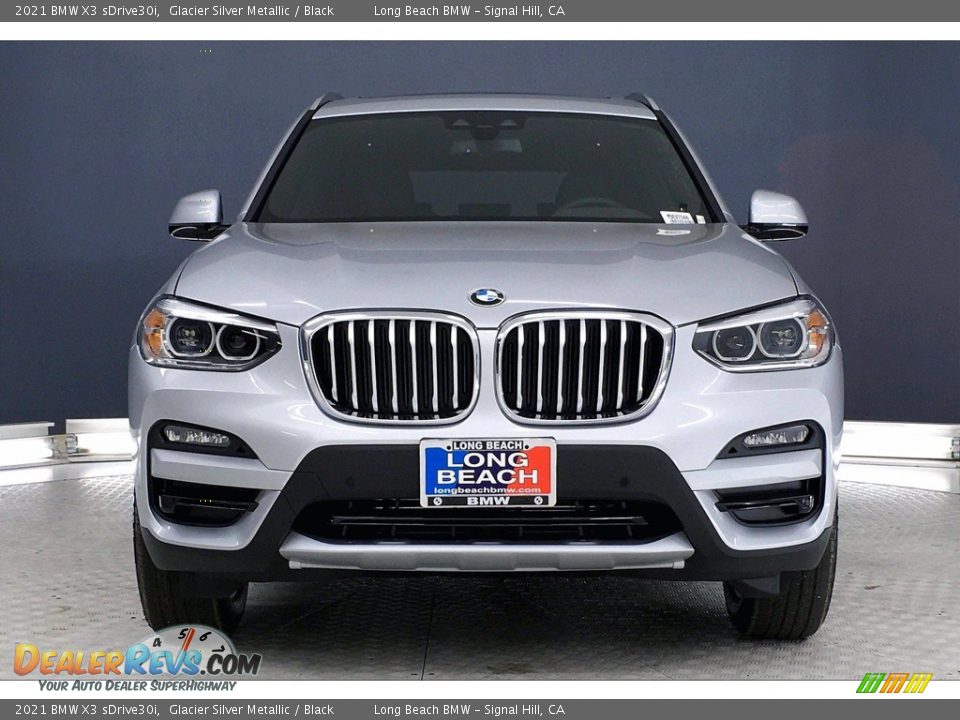 2021 BMW X3 sDrive30i Glacier Silver Metallic / Black Photo #2