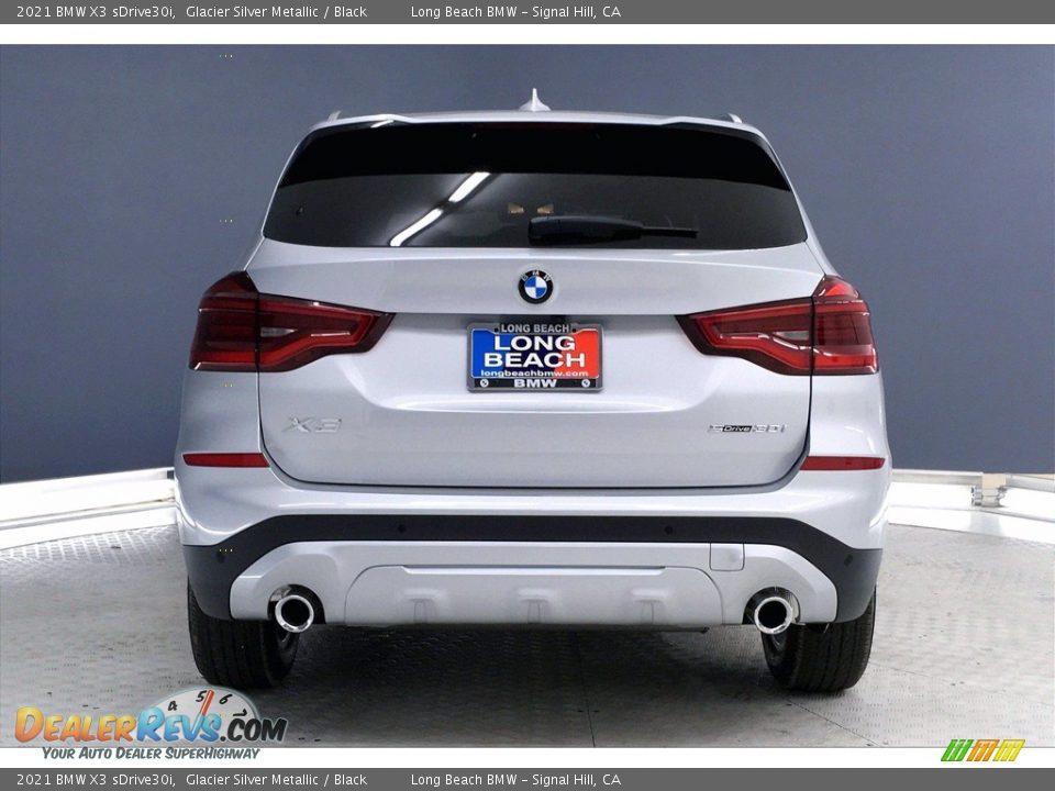 2021 BMW X3 sDrive30i Glacier Silver Metallic / Black Photo #4