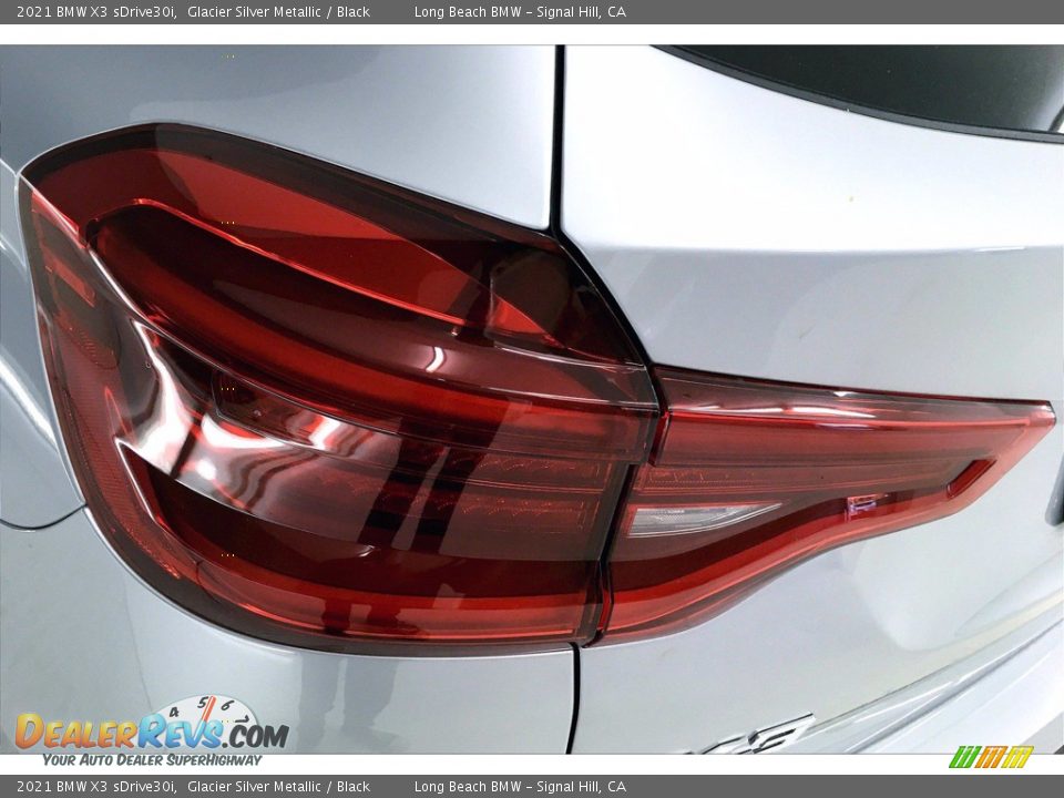 2021 BMW X3 sDrive30i Glacier Silver Metallic / Black Photo #15