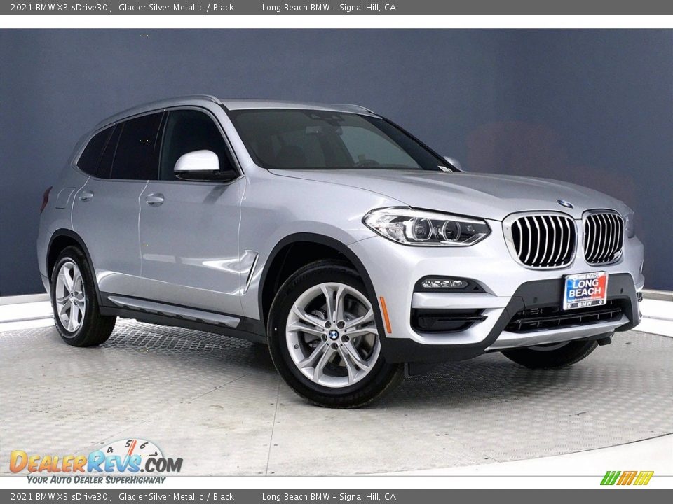 2021 BMW X3 sDrive30i Glacier Silver Metallic / Black Photo #19