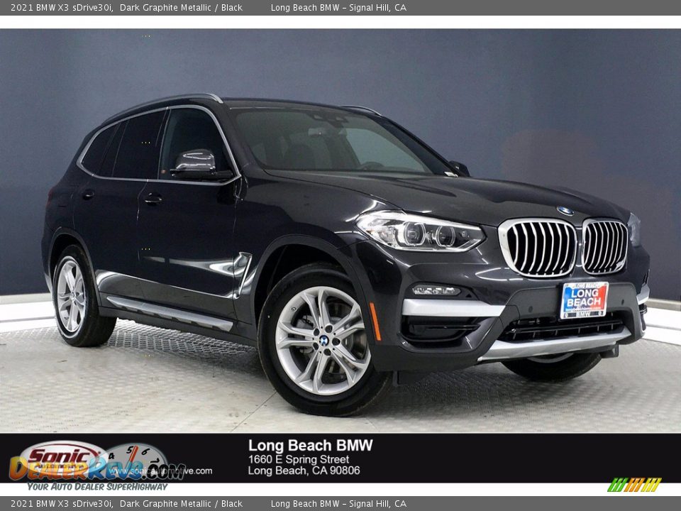 2021 BMW X3 sDrive30i Dark Graphite Metallic / Black Photo #1