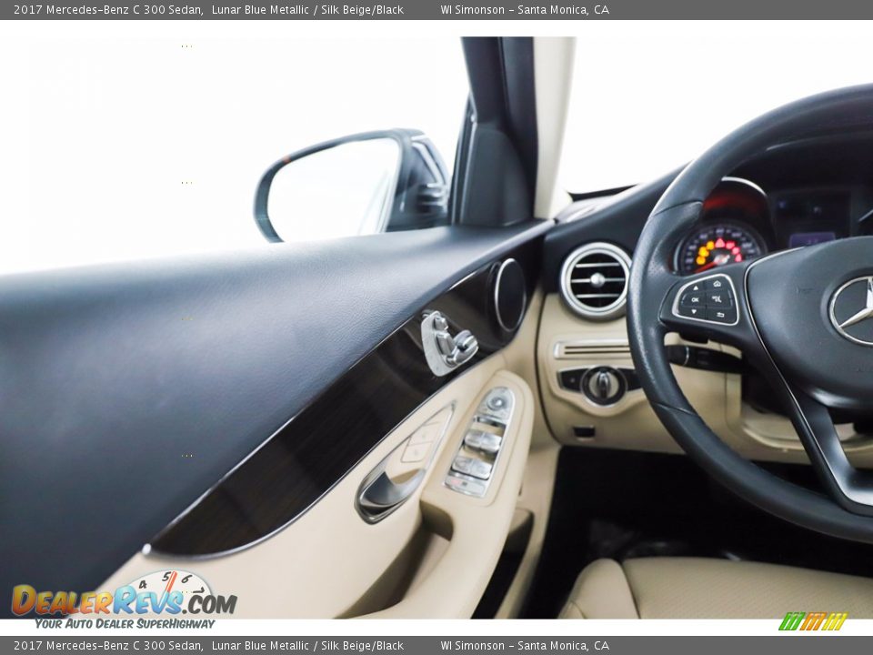 2017 Mercedes-Benz C 300 Sedan Lunar Blue Metallic / Silk Beige/Black Photo #24