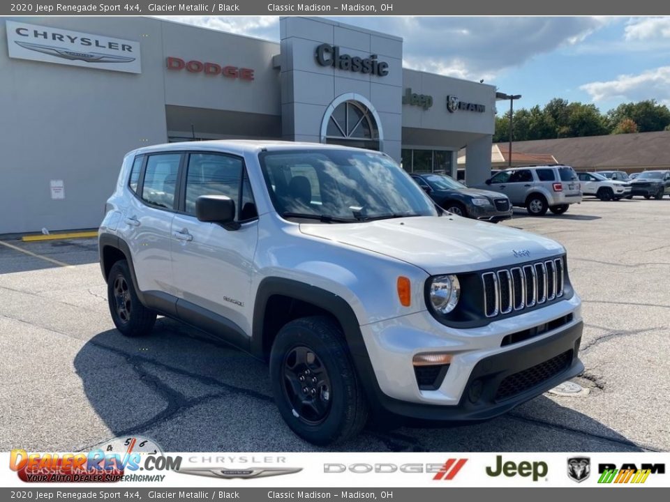 2020 Jeep Renegade Sport 4x4 Glacier Metallic / Black Photo #1
