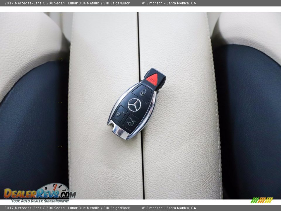 2017 Mercedes-Benz C 300 Sedan Lunar Blue Metallic / Silk Beige/Black Photo #27
