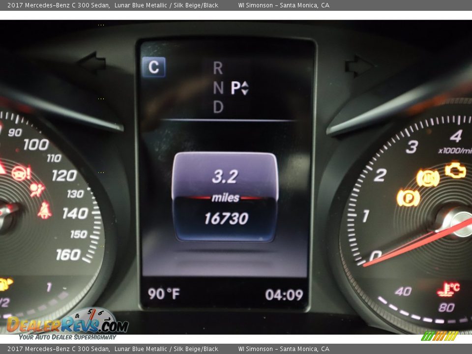 2017 Mercedes-Benz C 300 Sedan Lunar Blue Metallic / Silk Beige/Black Photo #29