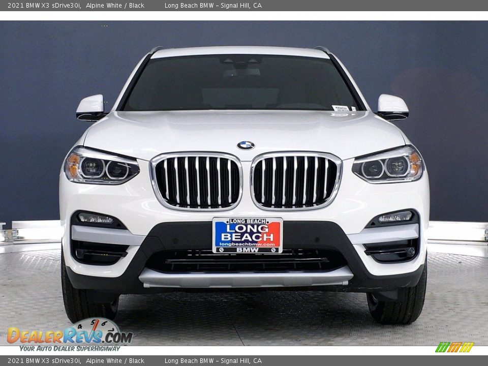 2021 BMW X3 sDrive30i Alpine White / Black Photo #2