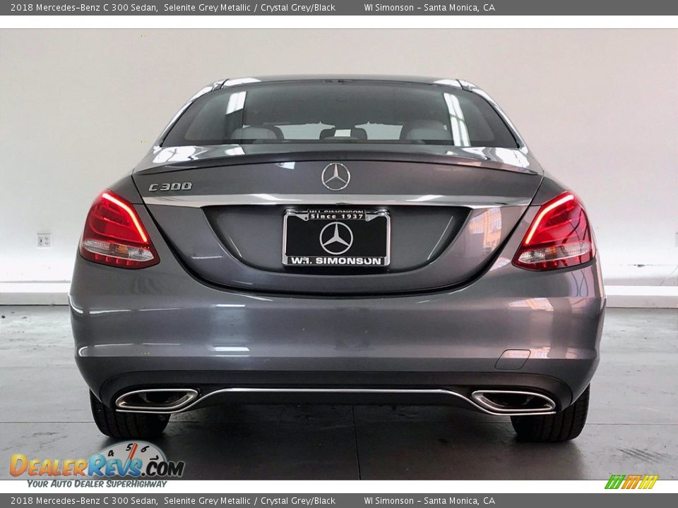 2018 Mercedes-Benz C 300 Sedan Selenite Grey Metallic / Crystal Grey/Black Photo #3