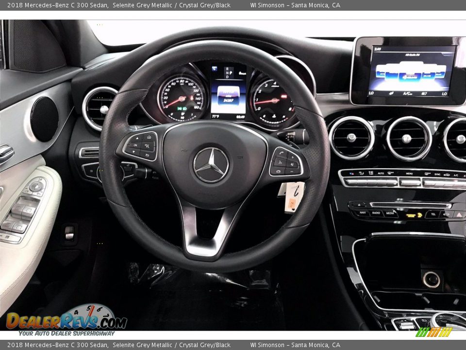 2018 Mercedes-Benz C 300 Sedan Selenite Grey Metallic / Crystal Grey/Black Photo #4