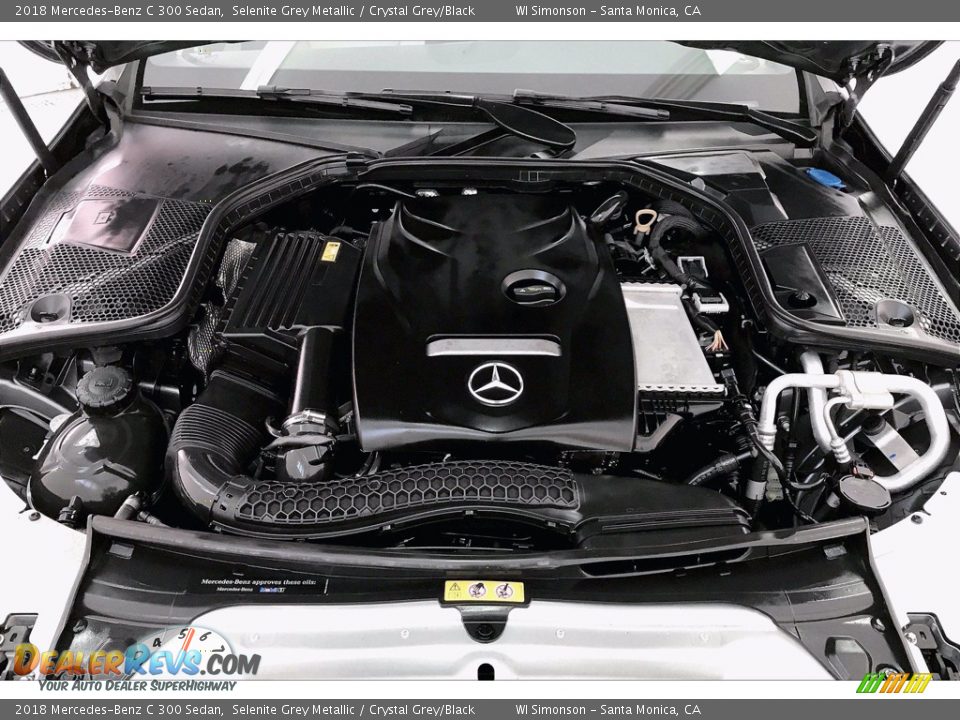 2018 Mercedes-Benz C 300 Sedan Selenite Grey Metallic / Crystal Grey/Black Photo #9