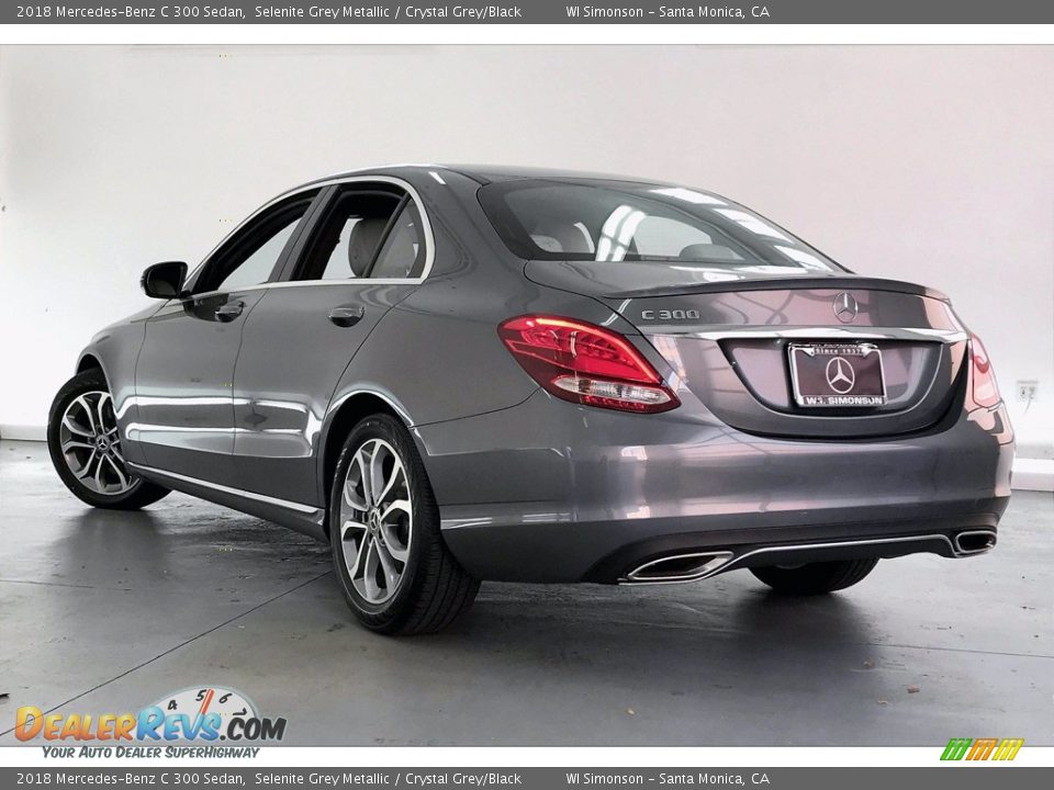 2018 Mercedes-Benz C 300 Sedan Selenite Grey Metallic / Crystal Grey/Black Photo #10