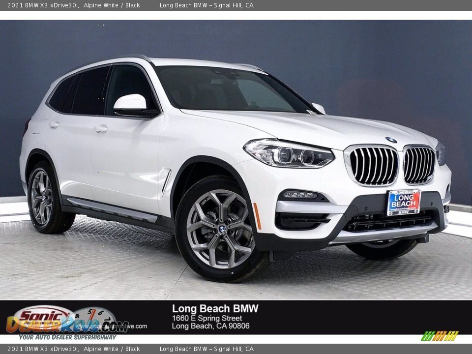 2021 BMW X3 xDrive30i Alpine White / Black Photo #1