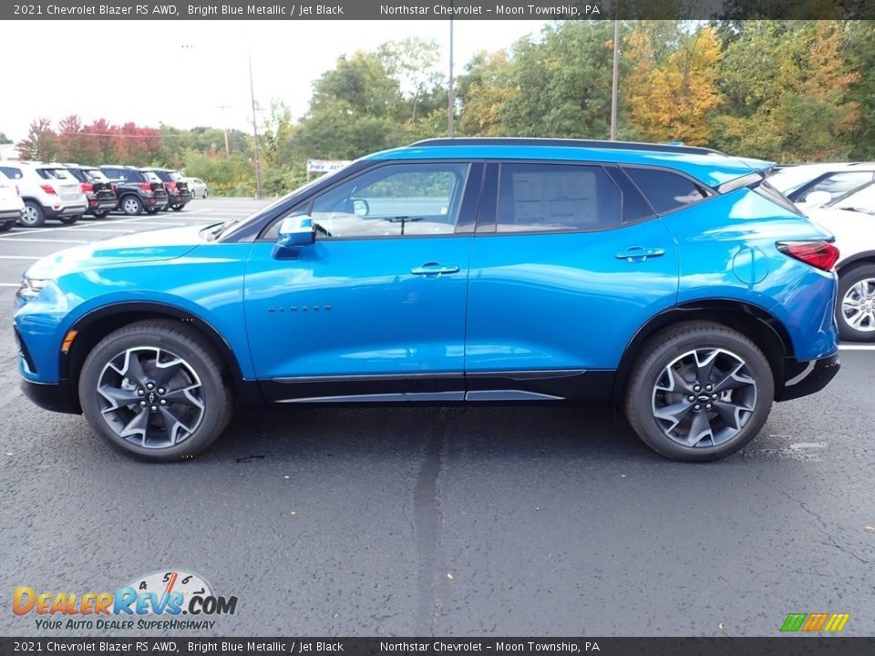 2021 Chevrolet Blazer RS AWD Bright Blue Metallic / Jet Black Photo #3