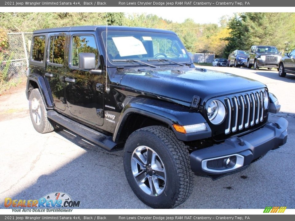 2021 Jeep Wrangler Unlimited Sahara 4x4 Black / Black Photo #3