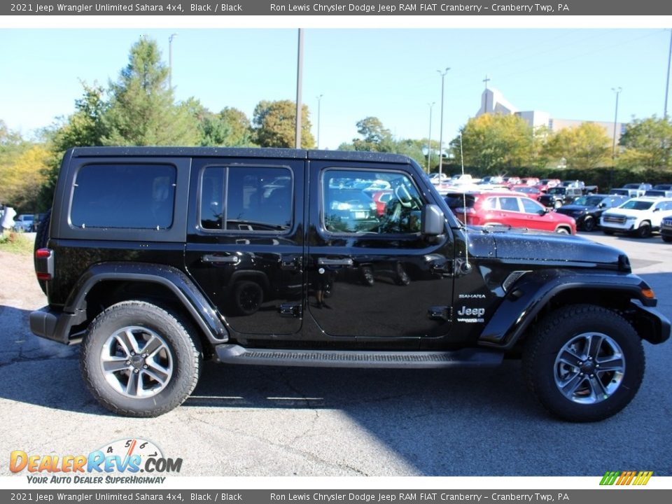 2021 Jeep Wrangler Unlimited Sahara 4x4 Black / Black Photo #4