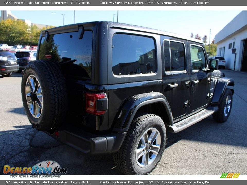 2021 Jeep Wrangler Unlimited Sahara 4x4 Black / Black Photo #5