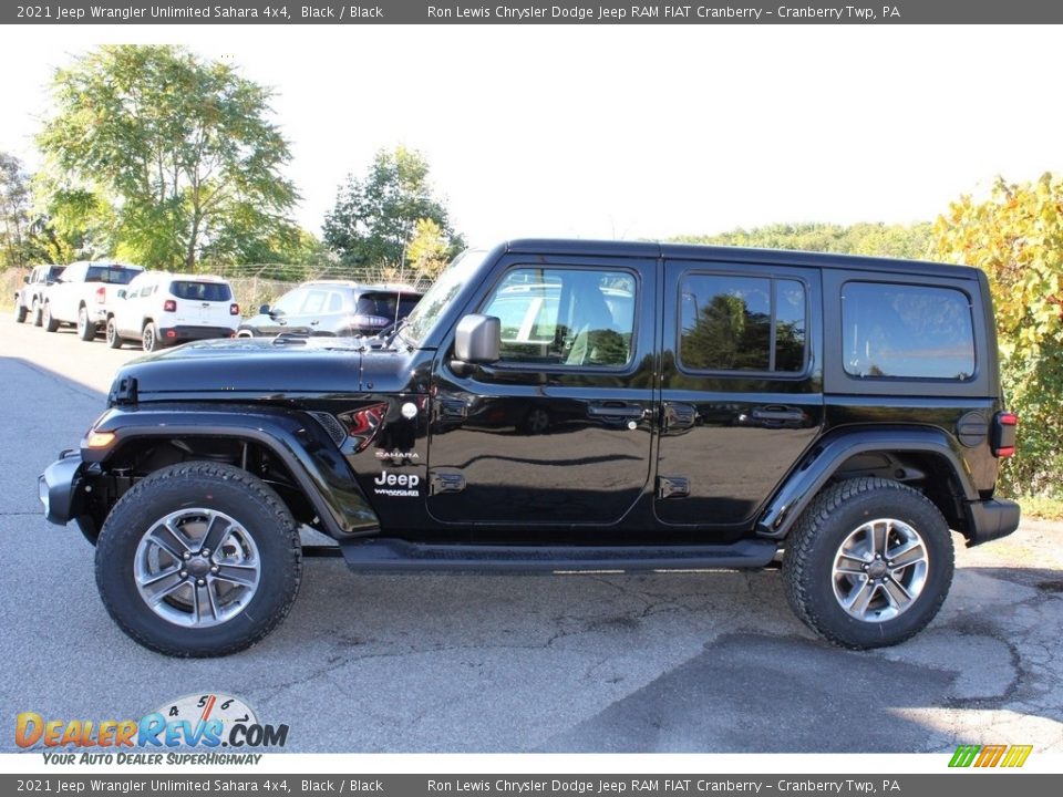 2021 Jeep Wrangler Unlimited Sahara 4x4 Black / Black Photo #9