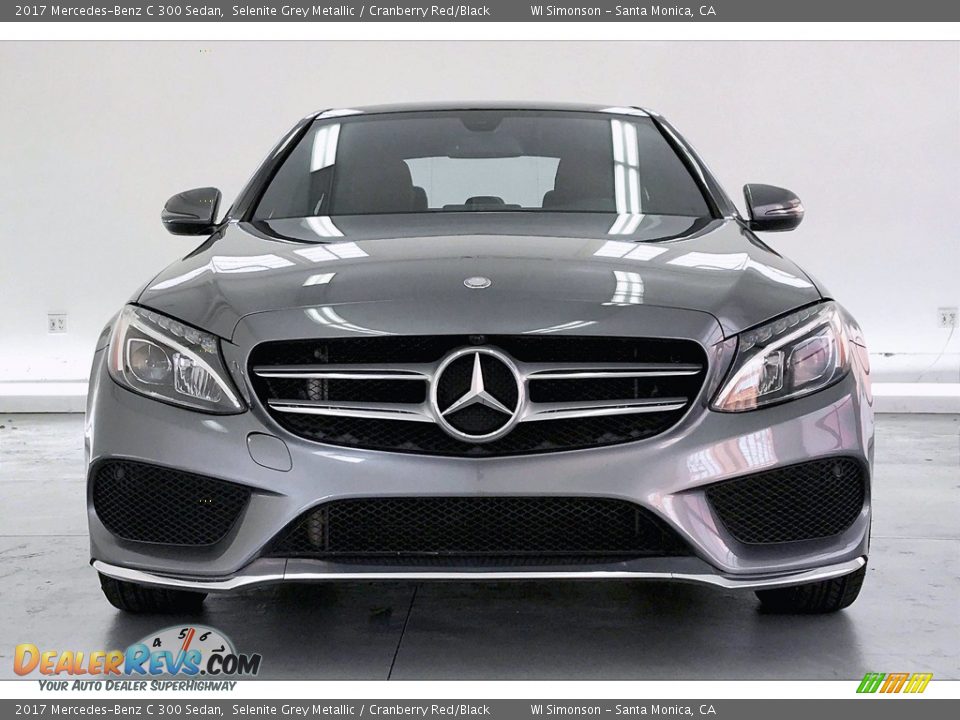2017 Mercedes-Benz C 300 Sedan Selenite Grey Metallic / Cranberry Red/Black Photo #2