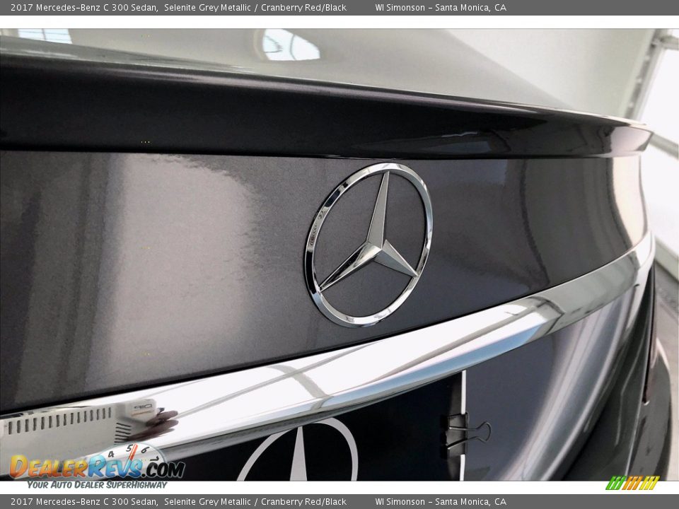 2017 Mercedes-Benz C 300 Sedan Selenite Grey Metallic / Cranberry Red/Black Photo #7