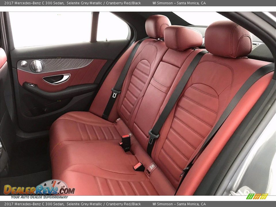 2017 Mercedes-Benz C 300 Sedan Selenite Grey Metallic / Cranberry Red/Black Photo #15