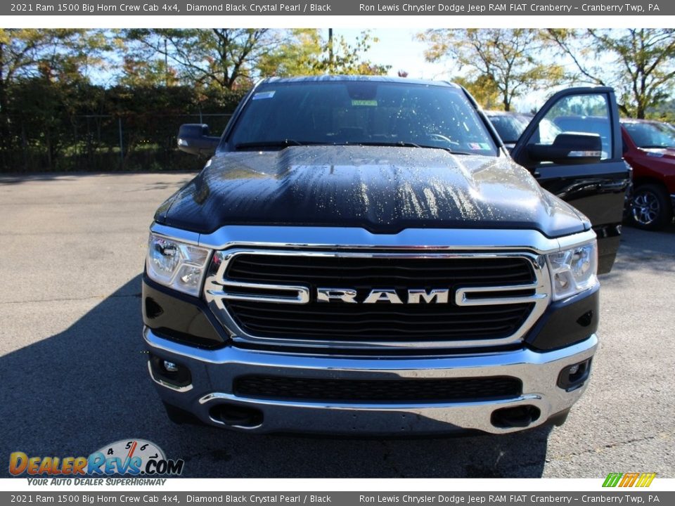 2021 Ram 1500 Big Horn Crew Cab 4x4 Diamond Black Crystal Pearl / Black Photo #2