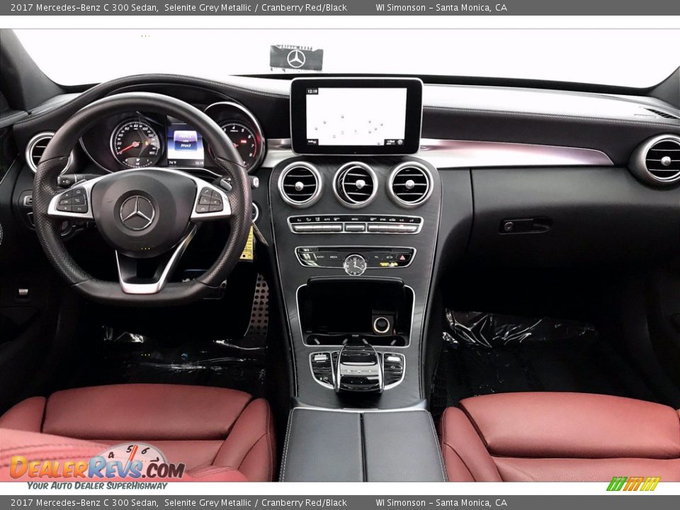 2017 Mercedes-Benz C 300 Sedan Selenite Grey Metallic / Cranberry Red/Black Photo #17