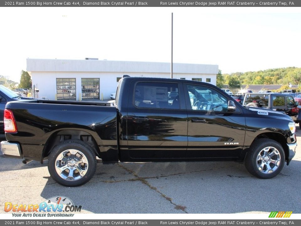 2021 Ram 1500 Big Horn Crew Cab 4x4 Diamond Black Crystal Pearl / Black Photo #4