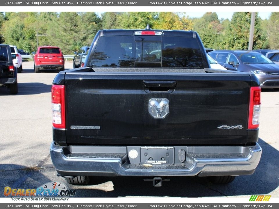 2021 Ram 1500 Big Horn Crew Cab 4x4 Diamond Black Crystal Pearl / Black Photo #6
