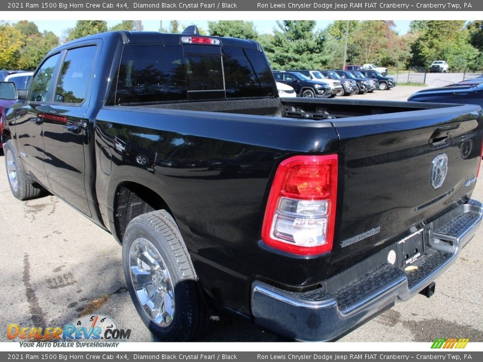 2021 Ram 1500 Big Horn Crew Cab 4x4 Diamond Black Crystal Pearl / Black Photo #7