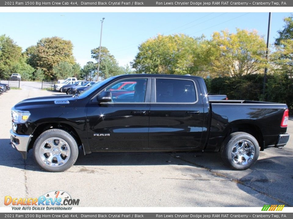 Diamond Black Crystal Pearl 2021 Ram 1500 Big Horn Crew Cab 4x4 Photo #8