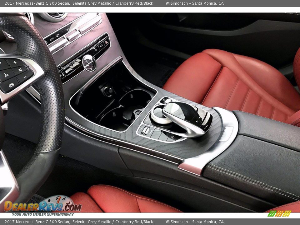 2017 Mercedes-Benz C 300 Sedan Selenite Grey Metallic / Cranberry Red/Black Photo #23