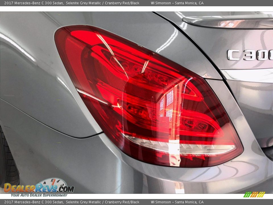 2017 Mercedes-Benz C 300 Sedan Selenite Grey Metallic / Cranberry Red/Black Photo #26