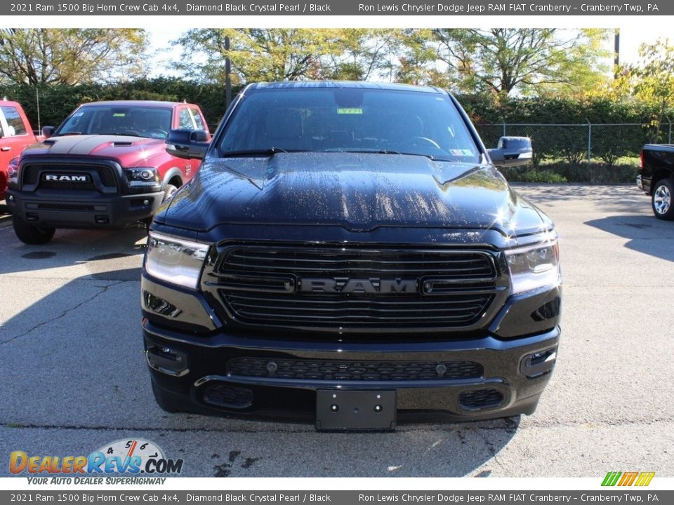 2021 Ram 1500 Big Horn Crew Cab 4x4 Diamond Black Crystal Pearl / Black Photo #2