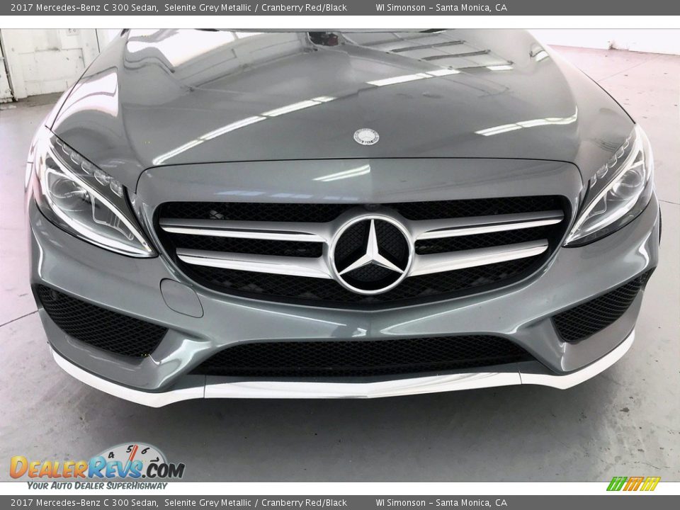 2017 Mercedes-Benz C 300 Sedan Selenite Grey Metallic / Cranberry Red/Black Photo #33
