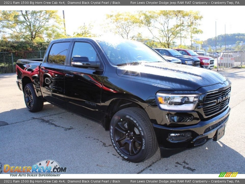 2021 Ram 1500 Big Horn Crew Cab 4x4 Diamond Black Crystal Pearl / Black Photo #3