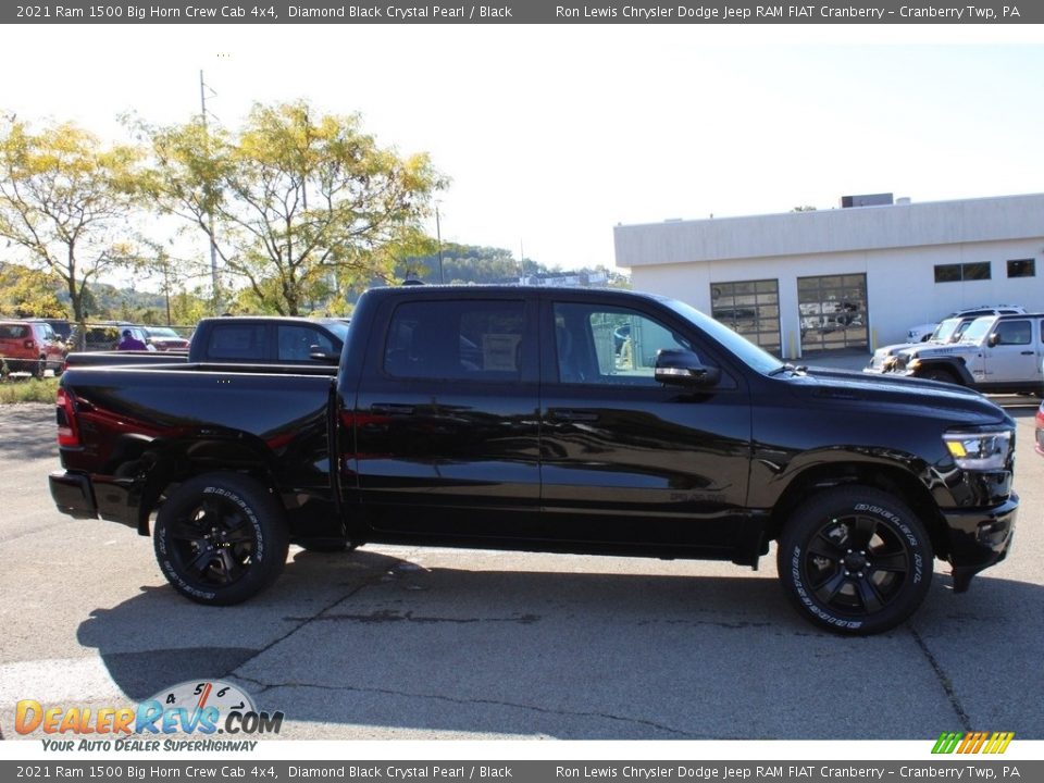 2021 Ram 1500 Big Horn Crew Cab 4x4 Diamond Black Crystal Pearl / Black Photo #4